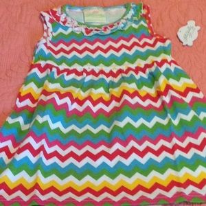 Lolly Wolly Doodle Chevron Tunic Top size 6/7